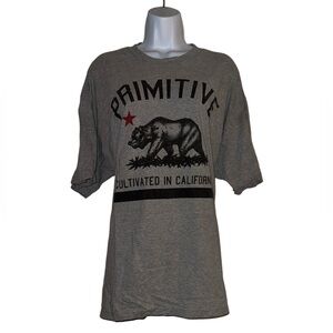Primitive Gray California Bear Tee